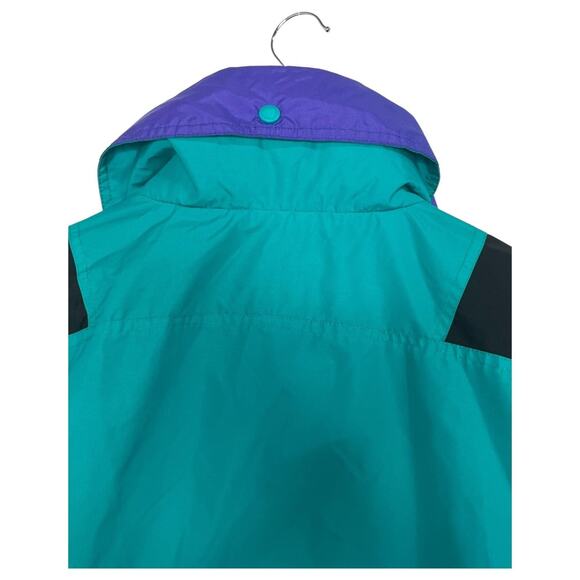 VTG Columbia Pullover Jacket Mens Medium Nylon Windbreaker Radial Sleeve 90s - Picture 8 of 16